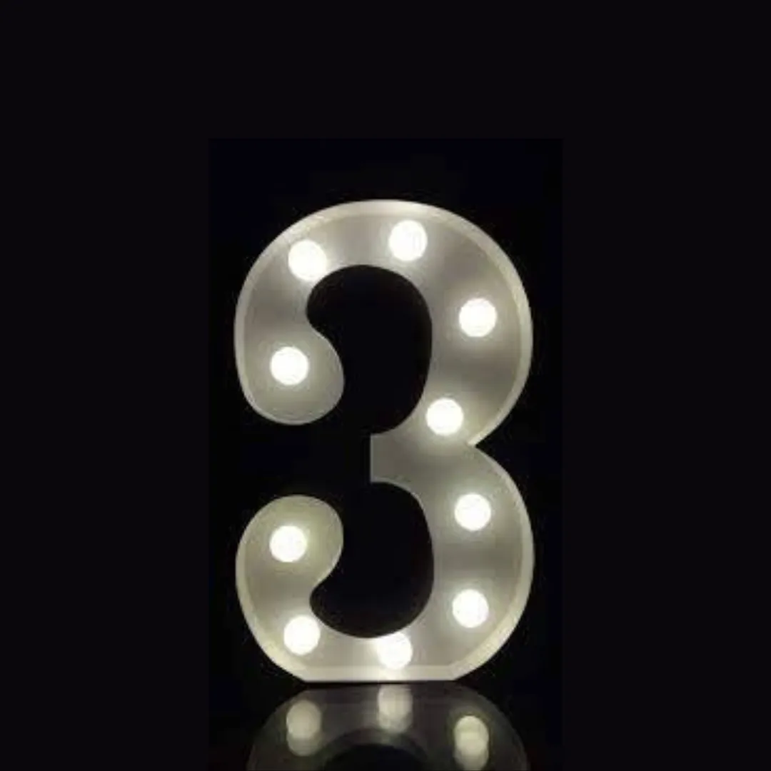 Marquee Light Up Number 3