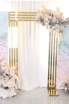 Gold Steel Arch Backdrop - Small Single Section