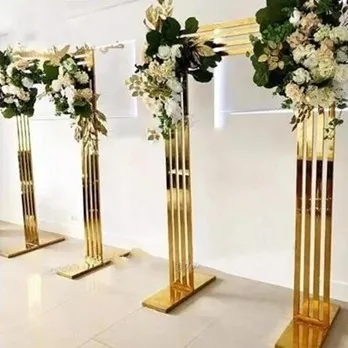 Gold Steel Arch Backdrop - 2 Small Sections
