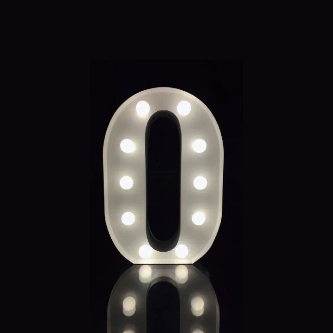 Marquee Light Up Number 0