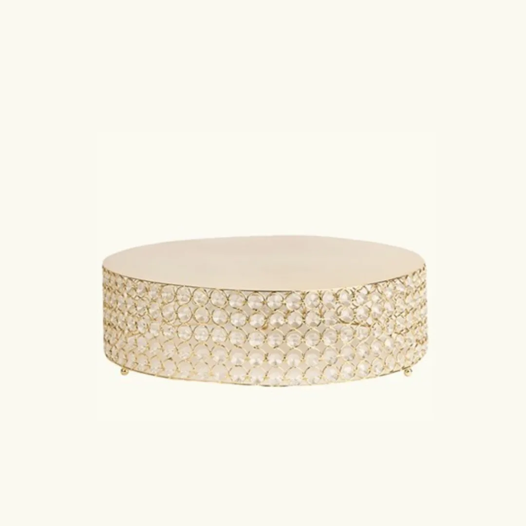Crystal Cake Stand - Gold