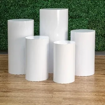 Cake Cylinder - White 5 Set