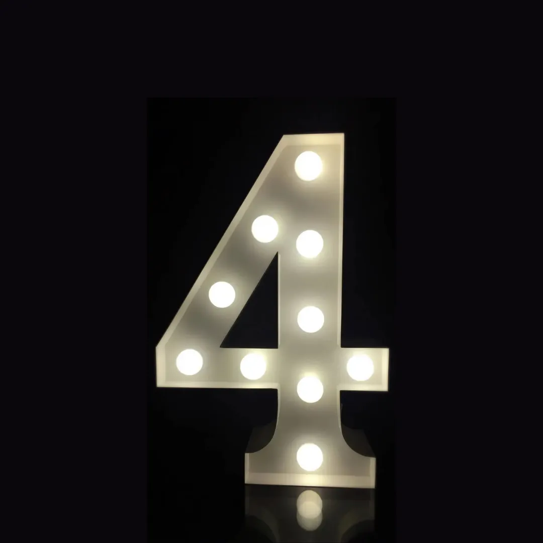Marquee Light Up Number 4