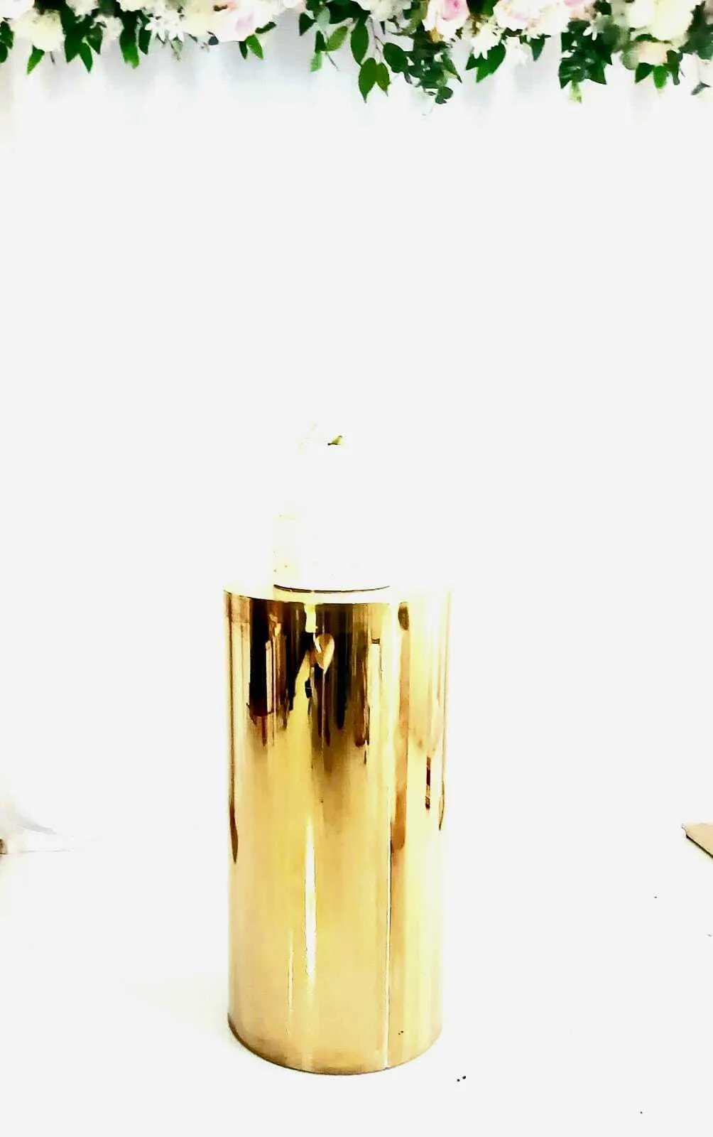 Gold Mirrored Pedestal - Medium