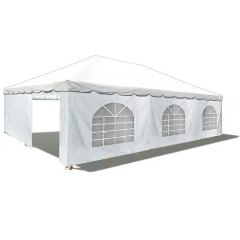 30ft Long Tent Sidewall with Windows (White) 