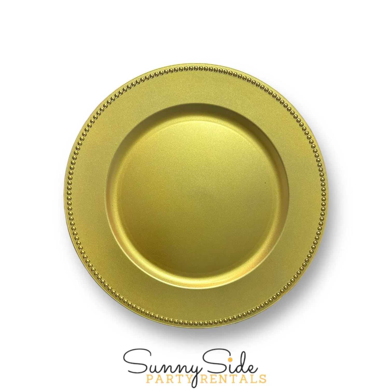 Gold Beaded Chargers - SET OF 10