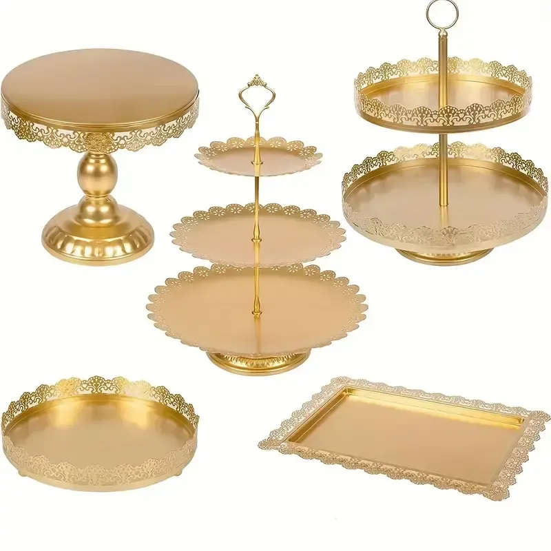 Gold dessert display set 2