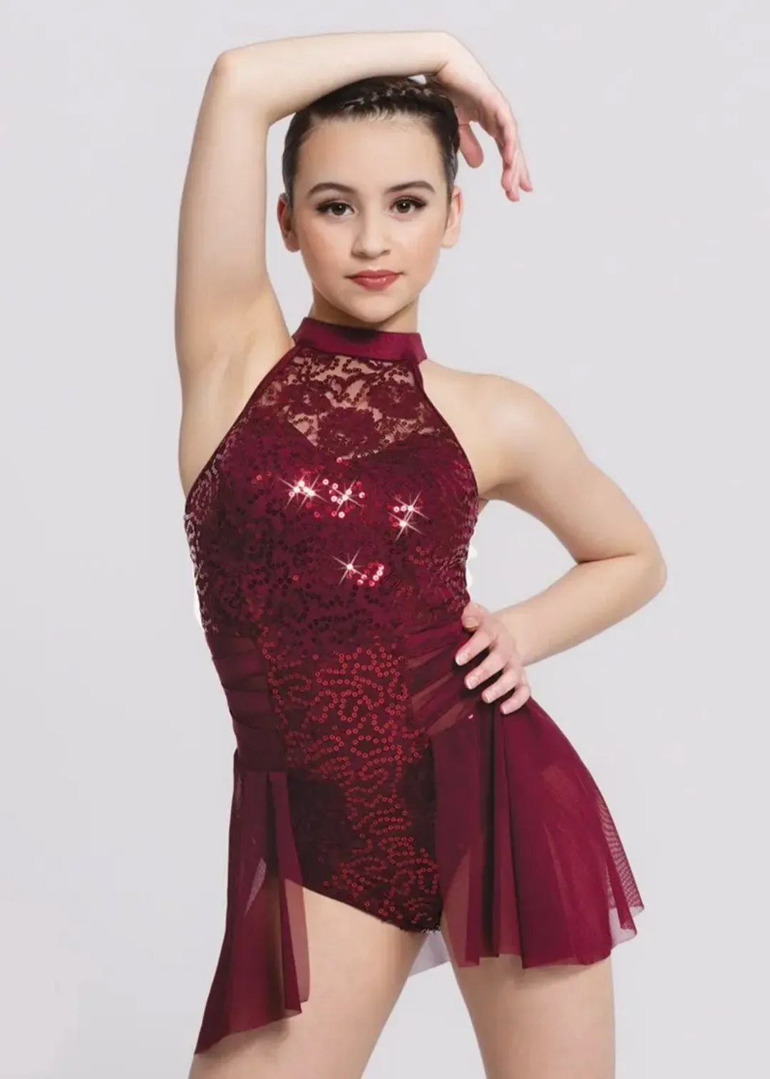 L69 - Wine Skirted Lyrical Adult Sizes