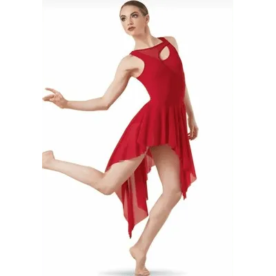 L45 - Red Cut Out Lyrical Dress Adult Sizes