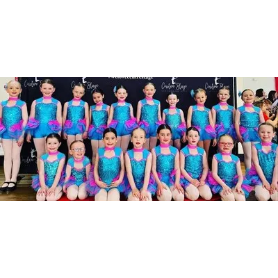 C36 - Turquoise & Pink ruffle unitard