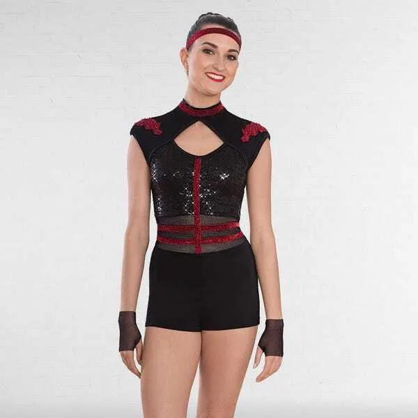 C50 - Cap Sleeve Sequin Unitard - Adult Sizes 