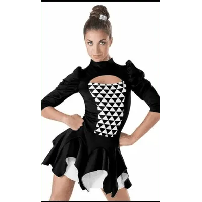 M4 - Black & White Checked Dress Adult Sizes