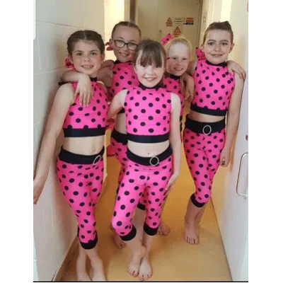 M107 - Pink Polka Dot Two Piece