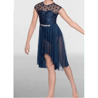 L4 - Navy Lyrical Dress With Silver Detail Adult Sizes