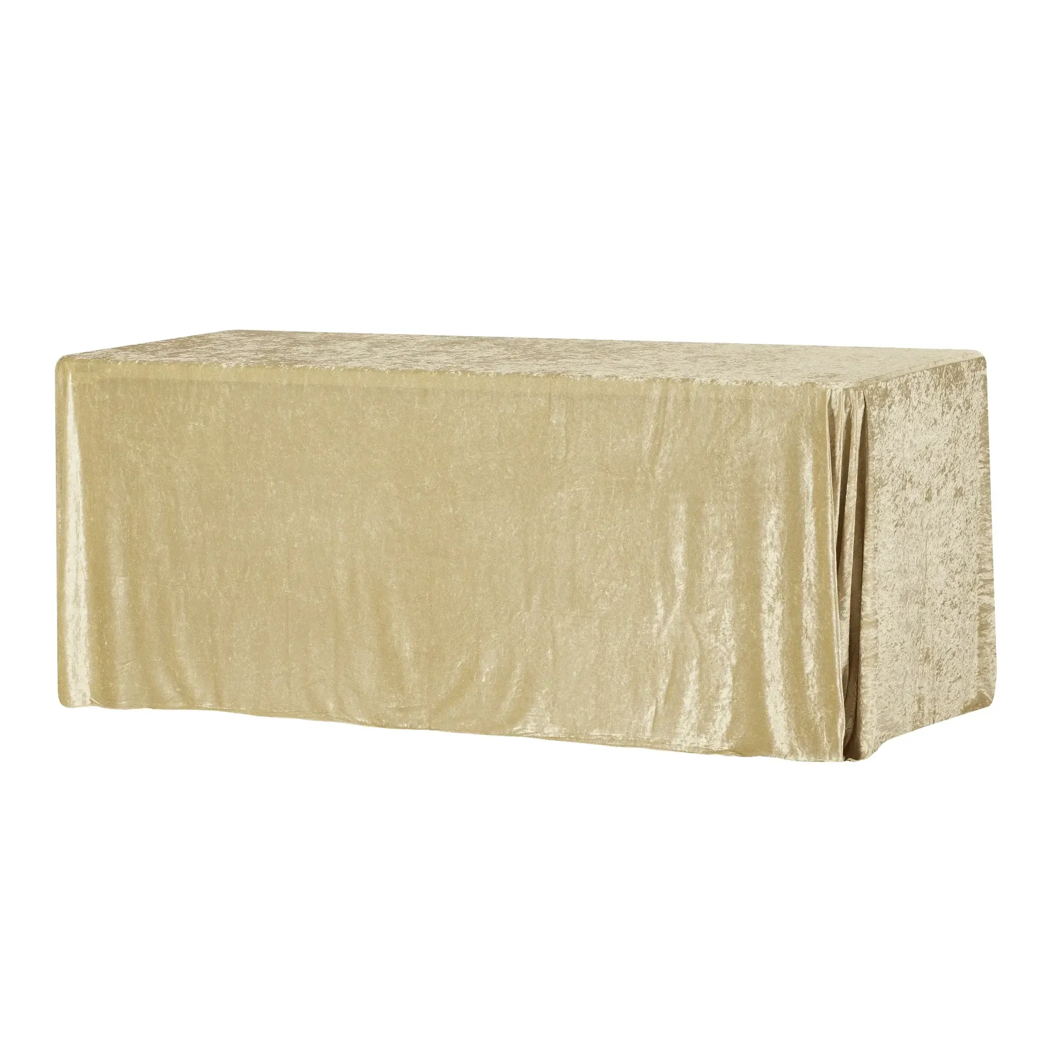 Cassie: Velvet Rectangular Tablecloth Champagne