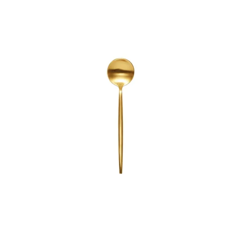 The Iris Flatware: Gold Desert Spoon 