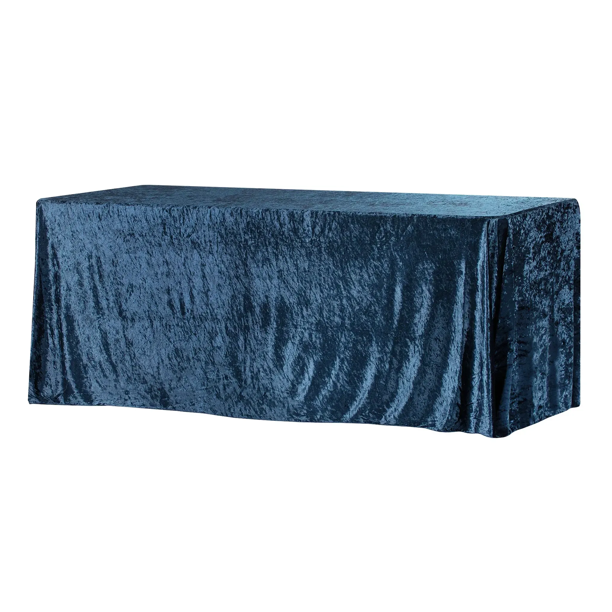 Cassie: Velvet Rectangular Tablecloth Navy Bleu