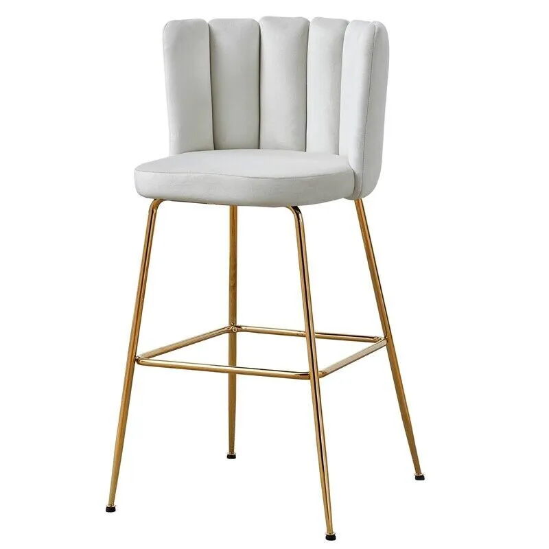 The Hope: Cream Velvet Barstool