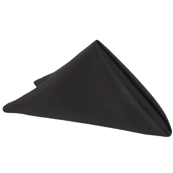 The Lola: Lamour Satin 20" X 20" Napkins Black