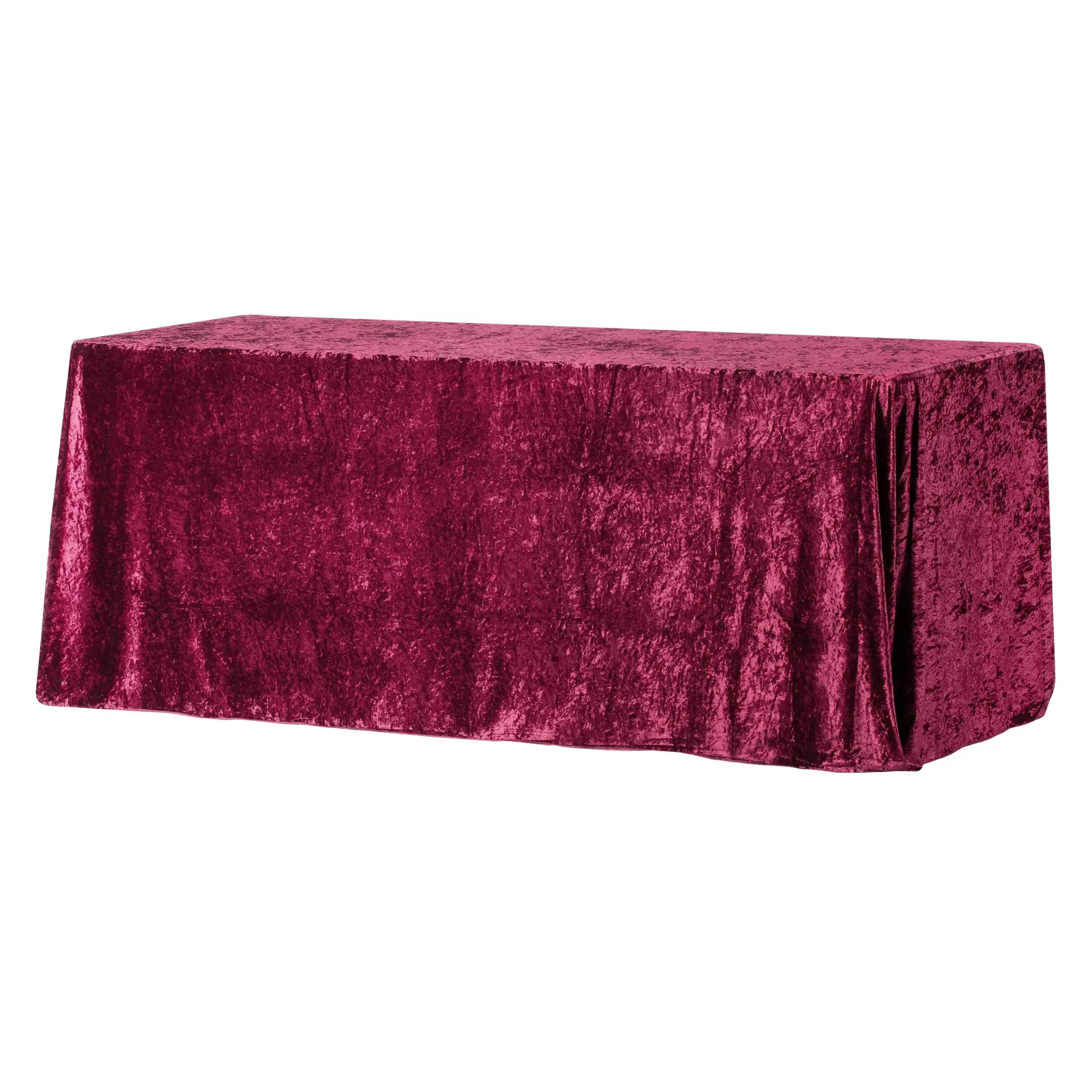 Cassie: Velvet Rectangular Tablecloth Burgundy