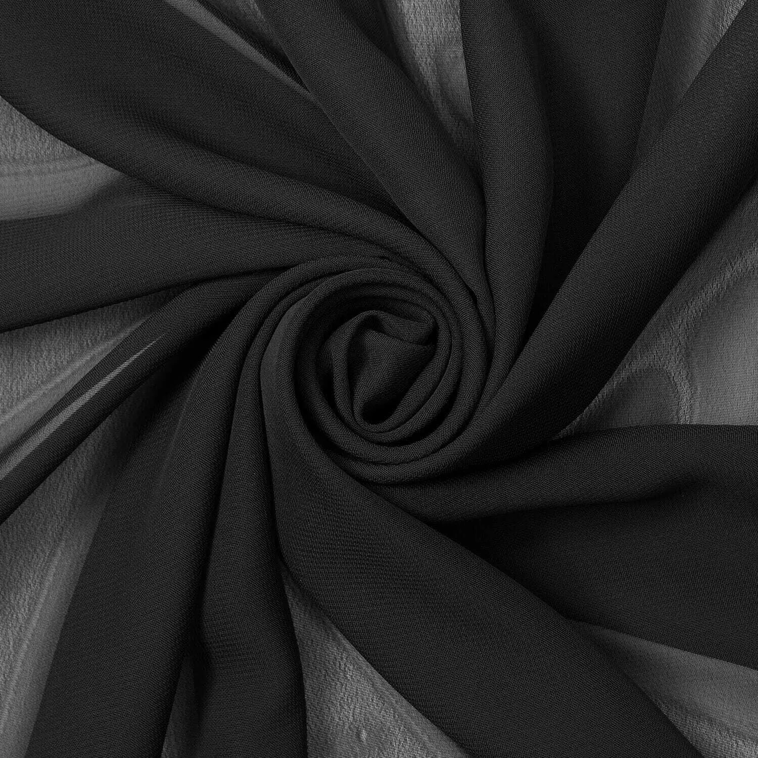 Black Chiffon Draping 