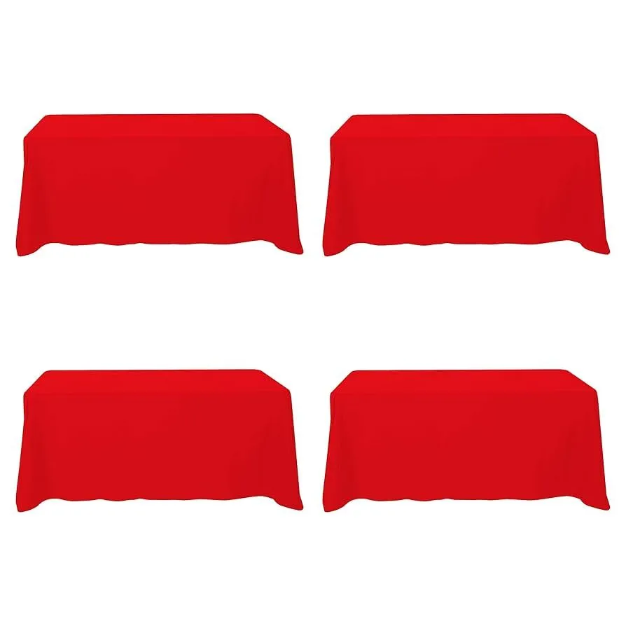 LINEN 90" RED CHRISTMAS
