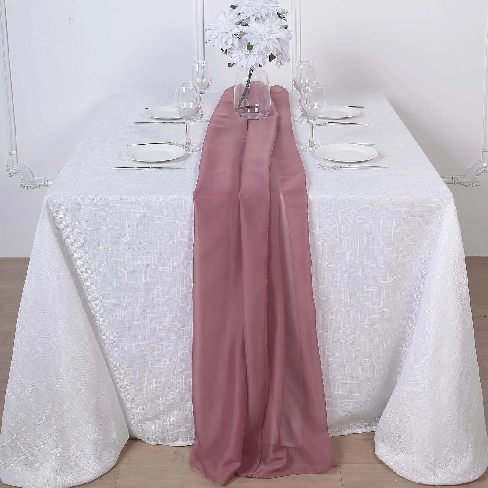 LINEN 90" ROUND MAUVE