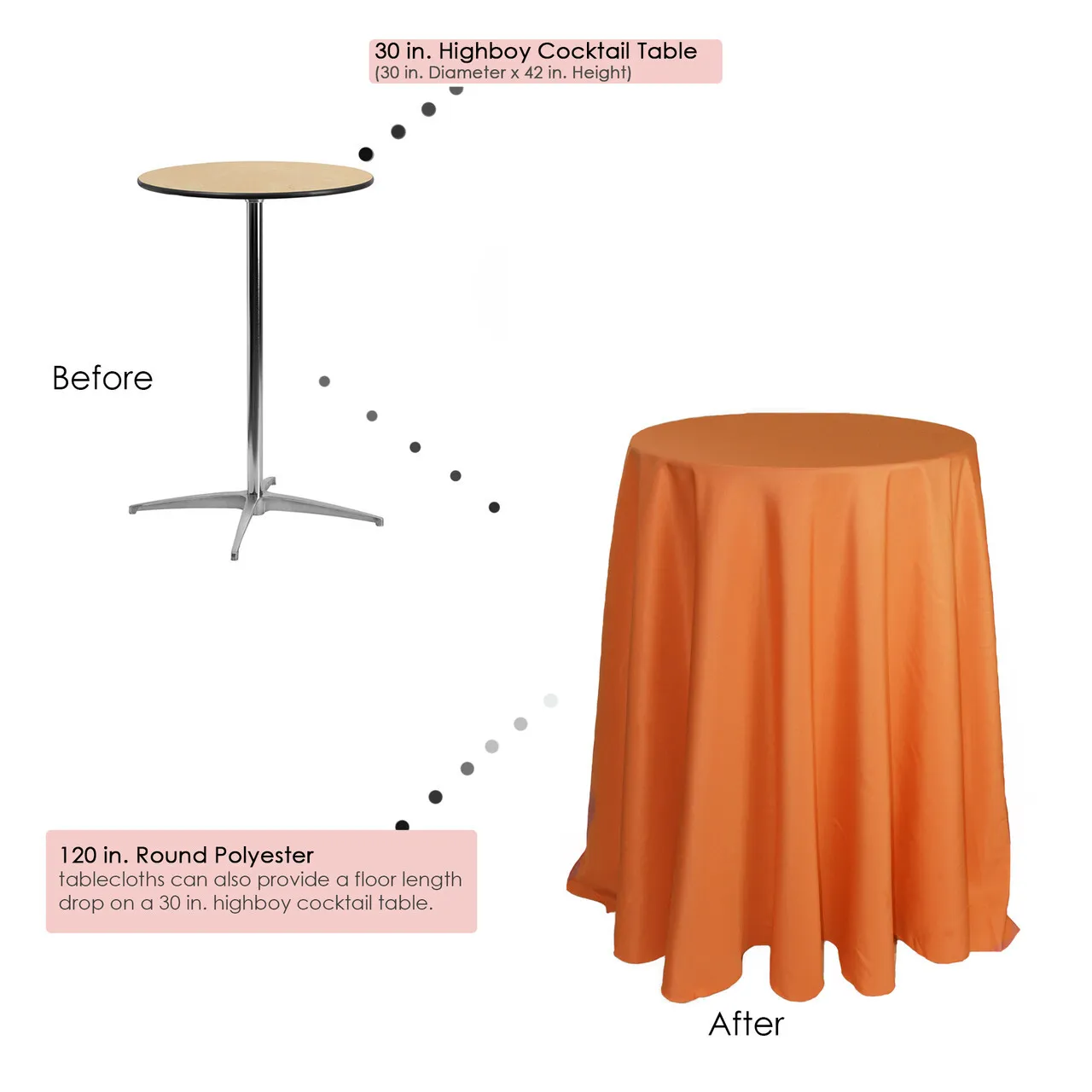 LINEN 90" ROUND ORANGE