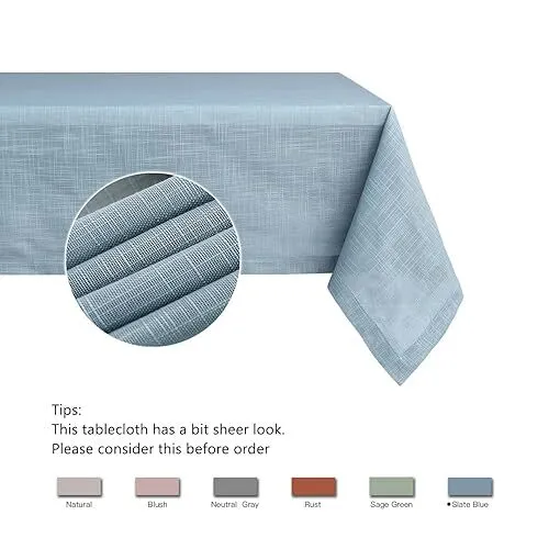 *LINEN, 90" ROUND SLATE BLUE