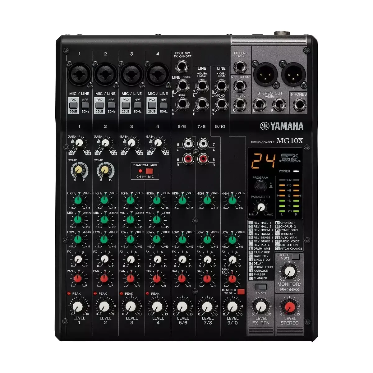 Yamaha MG10x 10-Channel Stereo Mixer w/Effects