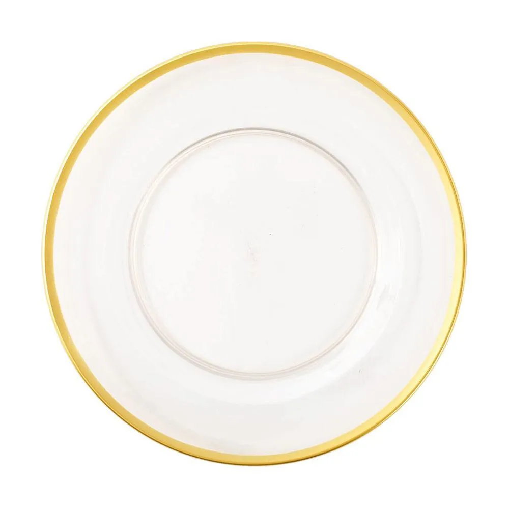 13" Gold Rim Charger Plate 