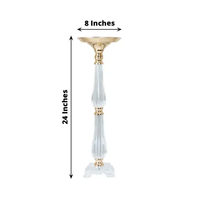 Gold & Arcylic & Pillar Pedestal