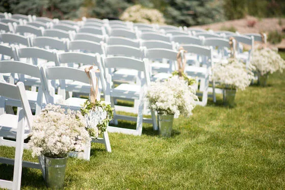 White Wooden Folding Chair