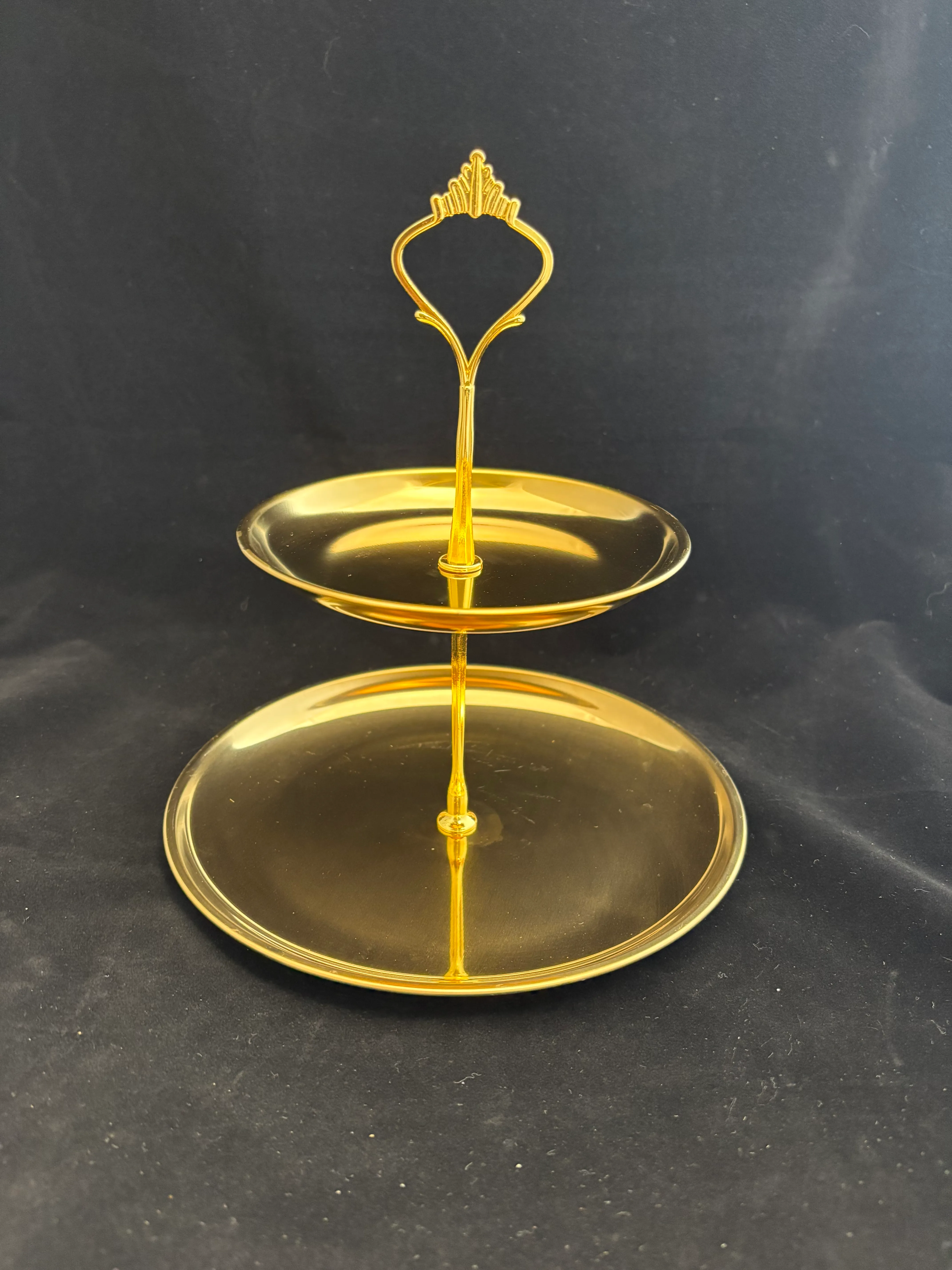 Gold 2 Tier Cupcake Stand 