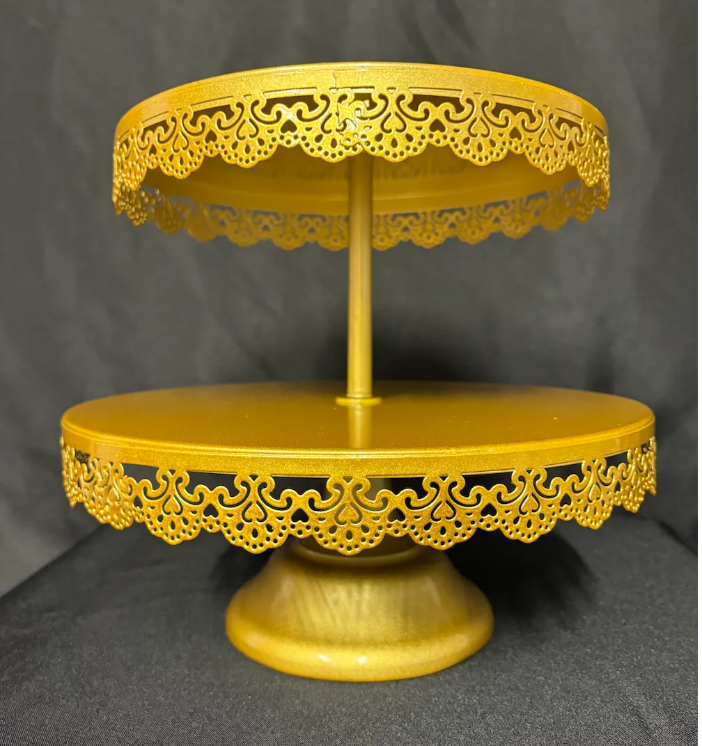 Gold 2-Tier Cupcake Stand 2