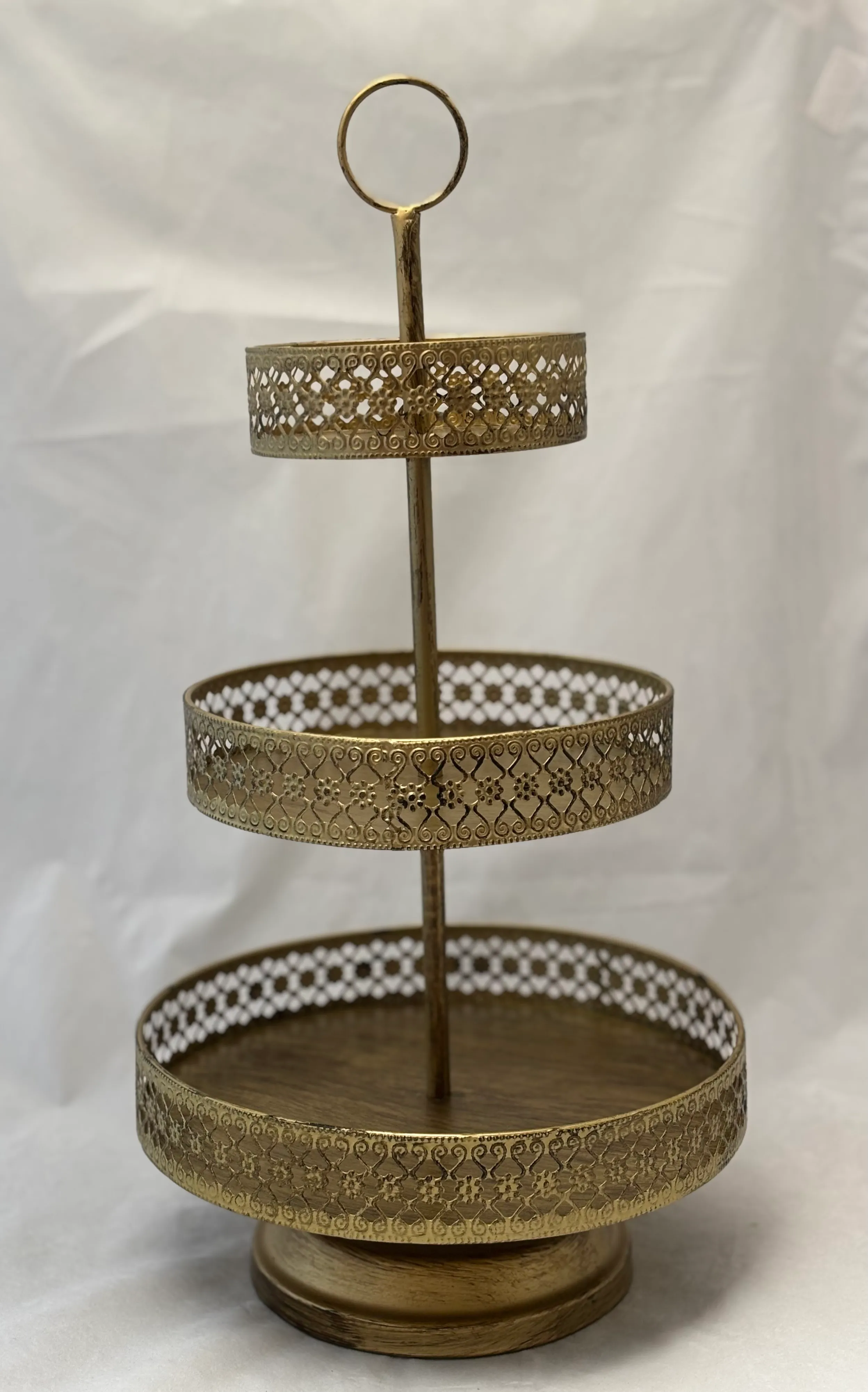 Gold 3 Tier Cupcake Stand 2