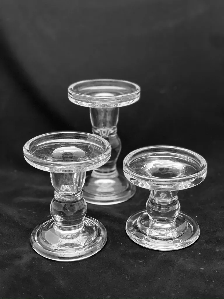 Clear Pillar 3 Piece Set