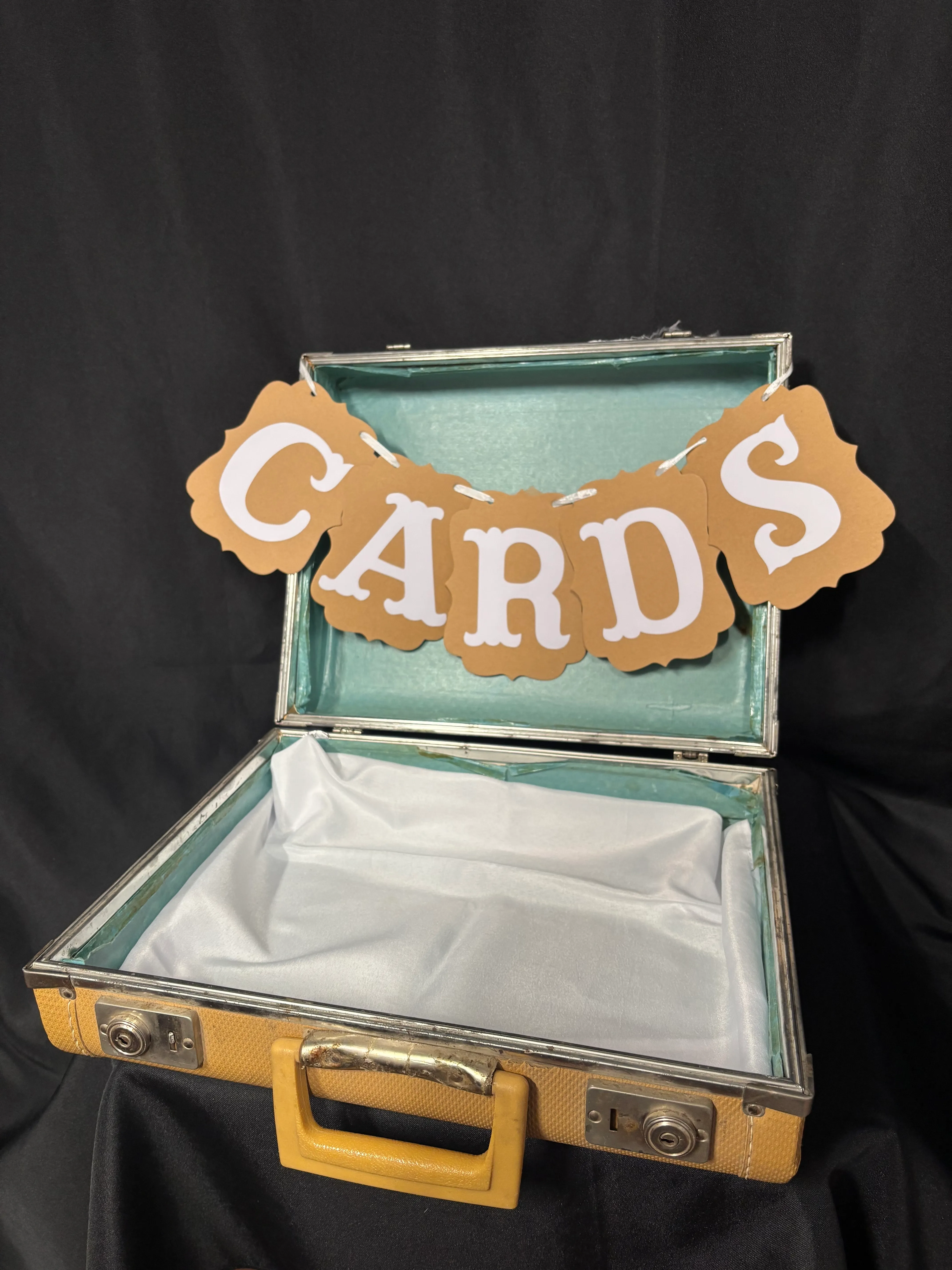 Vintage Suitcase Card Box 