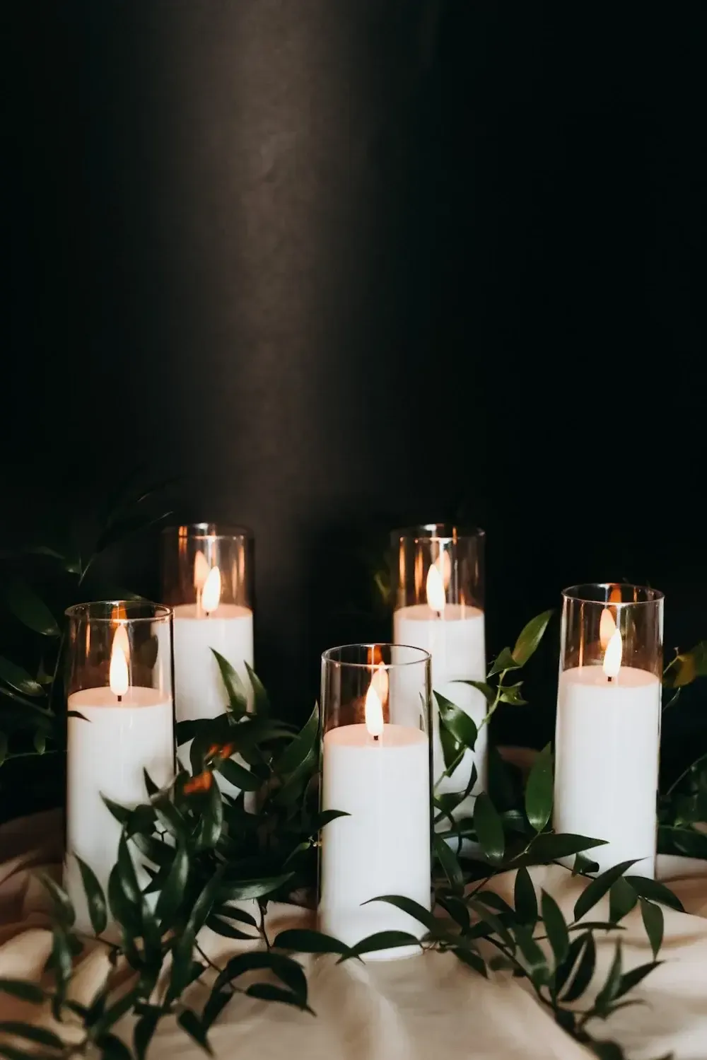 Flameless LED Hurricane Candles