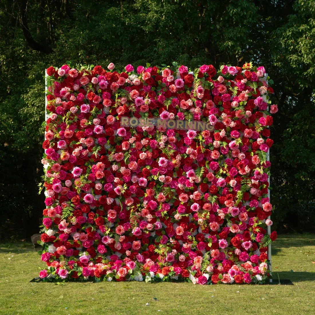 Rose Pink & Red Flower Wall