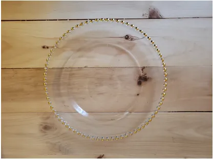Gold Beaded Charger