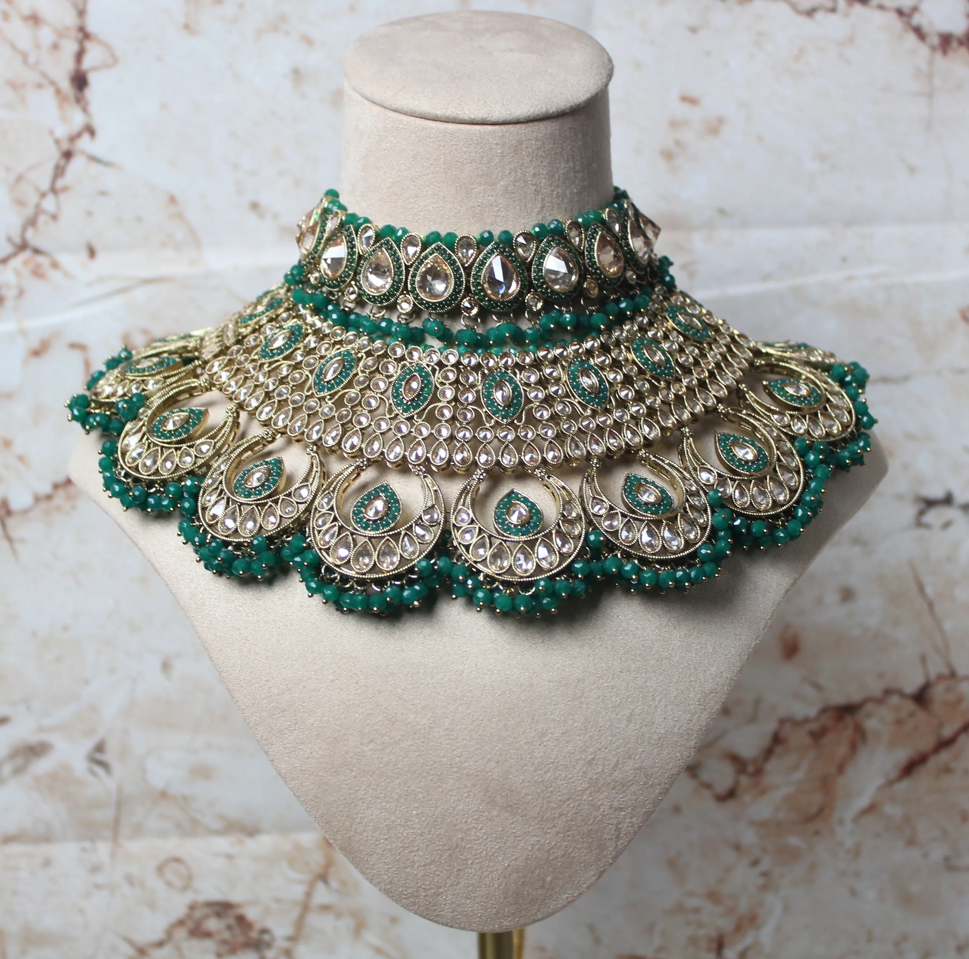 Inisha Bridal Set in Green