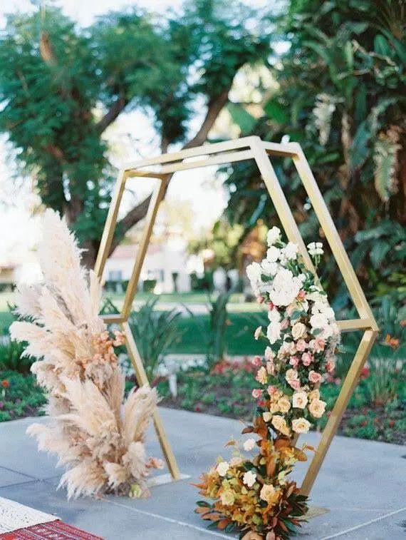 Gold Hexagon Arbor