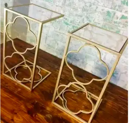 Gold Design and Mirror Side Tables