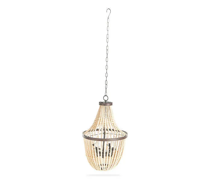 Wood Beaded Chandlier 