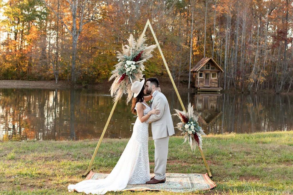 Gold A-Frame Arbor