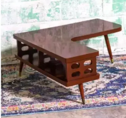 Mid-Century Modern L Shaped Coffee Table