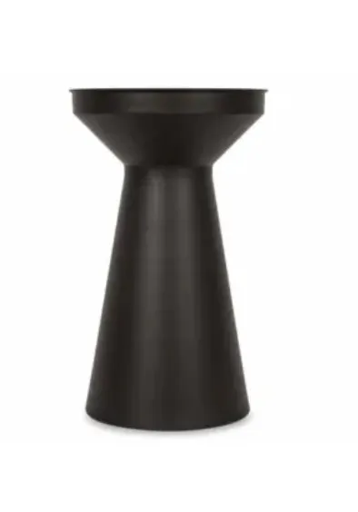 Black Metal Drum Table
