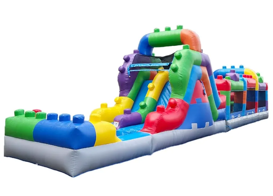 Block Party 42ft Obstacle Course Slide (Wet/Dry)