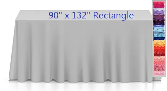 Poly 90"x 132" Tablecloth - Slate Blue
